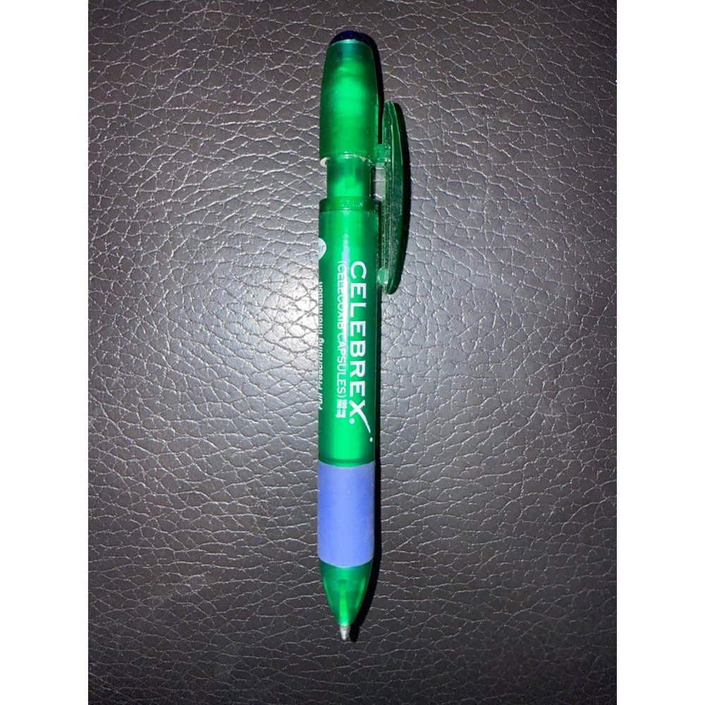 Celebrex Pfizer Green Blue Ballpoint Pen‎ Collectible Pharmacy Advertising